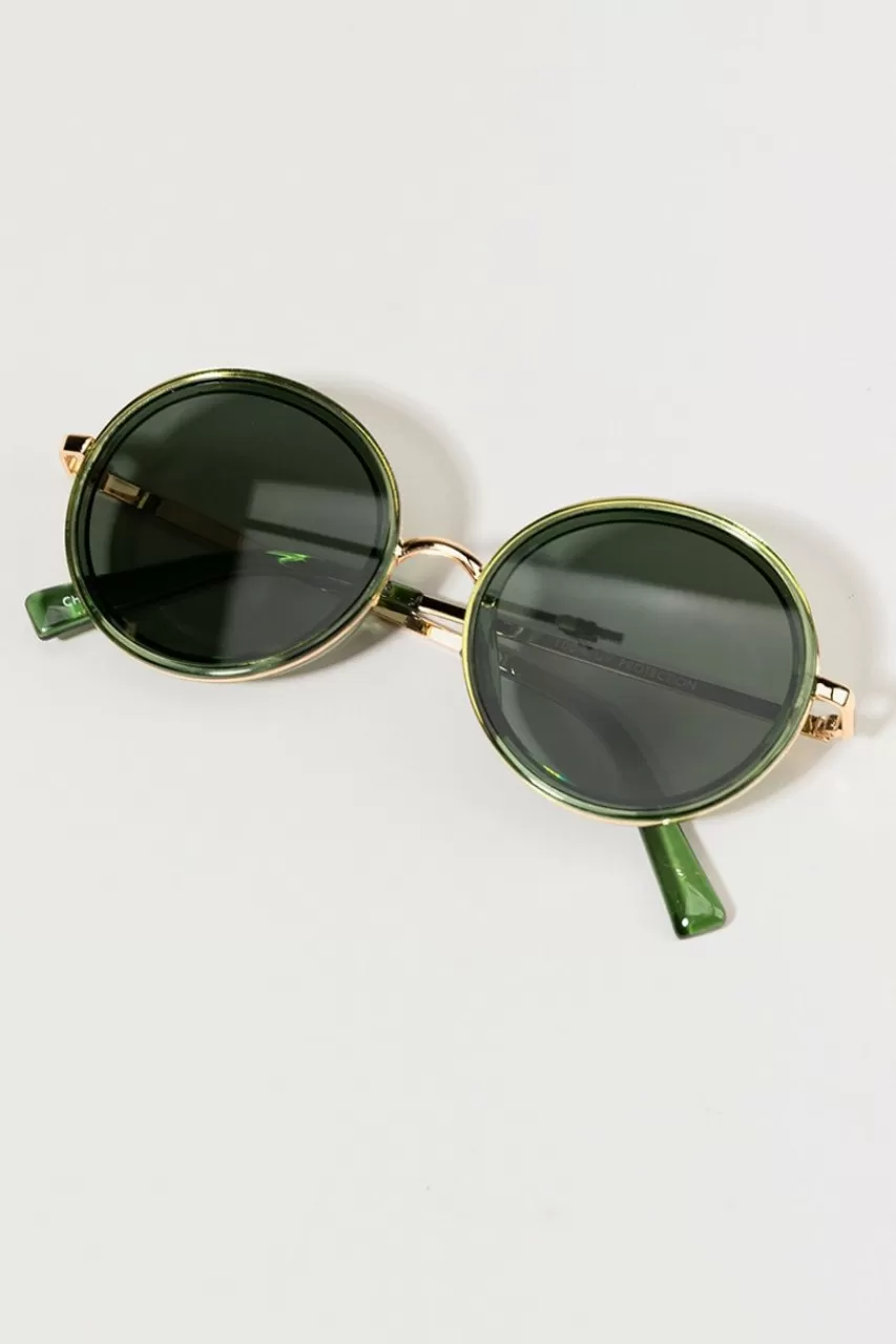 Francesca's Isis Round Frame Sunglasses