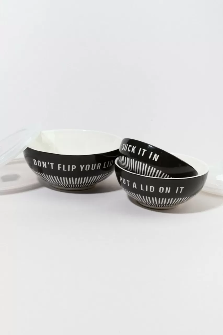 Francesca's It In Lid On Flip Cereal Bowls Set