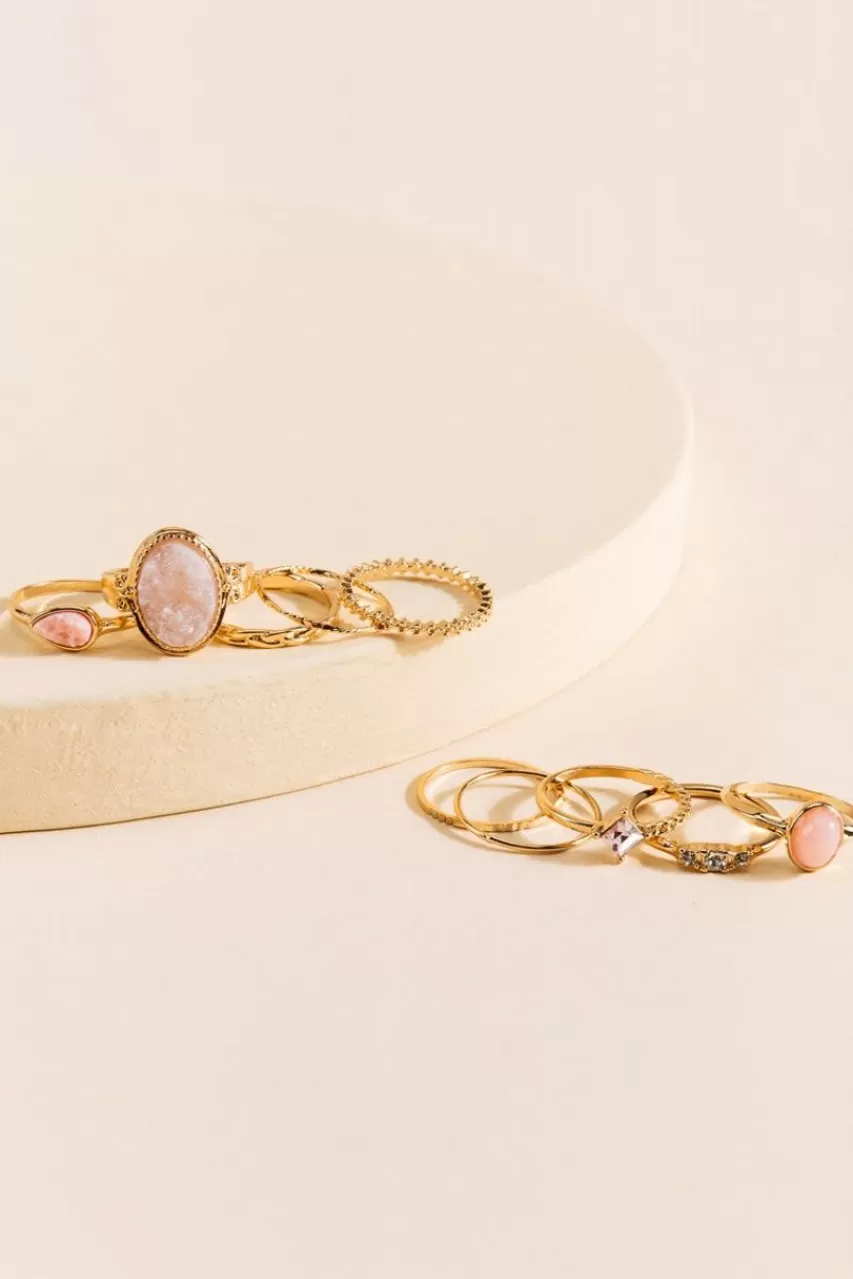 Francesca's Ita Druzy Statement Ring Set