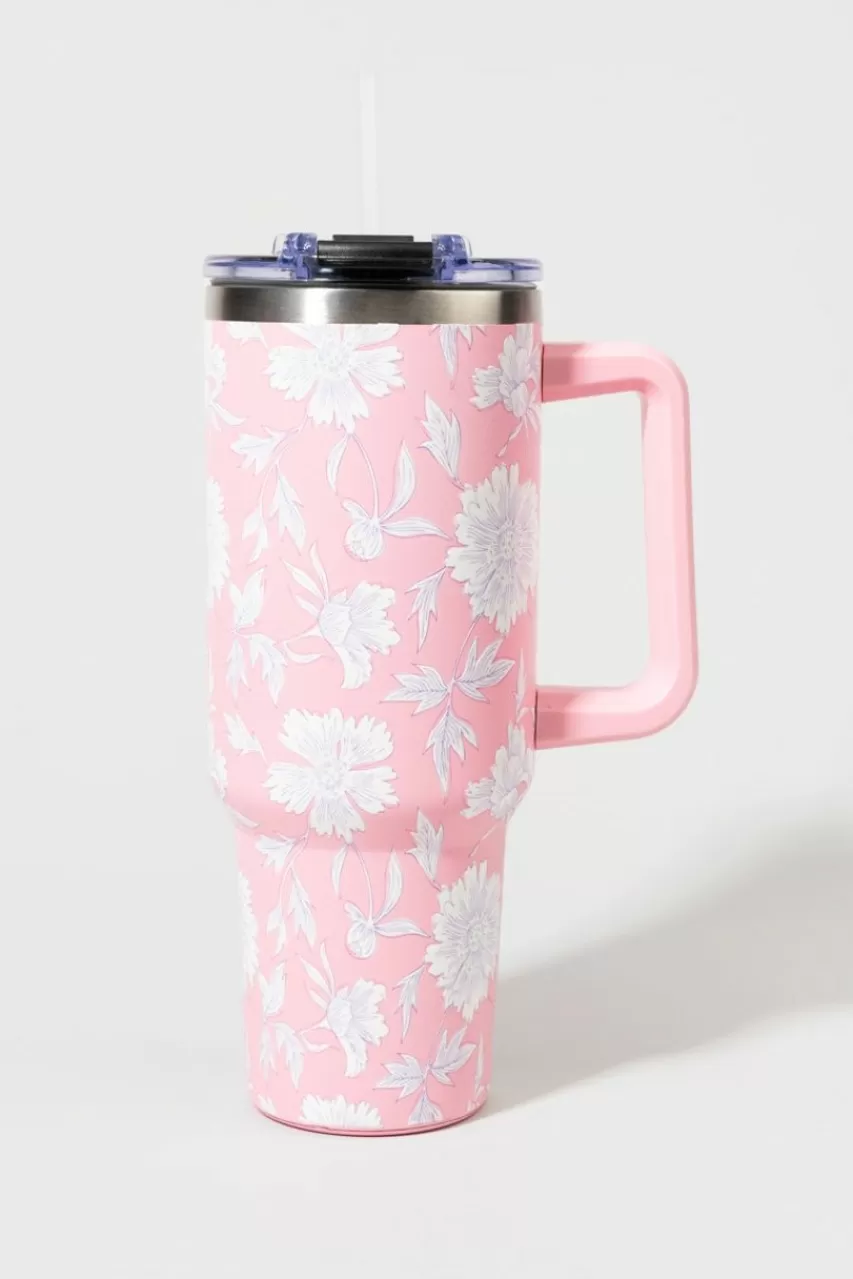 Francesca's Janet Floral 40Oz Stainless Steel Mug
