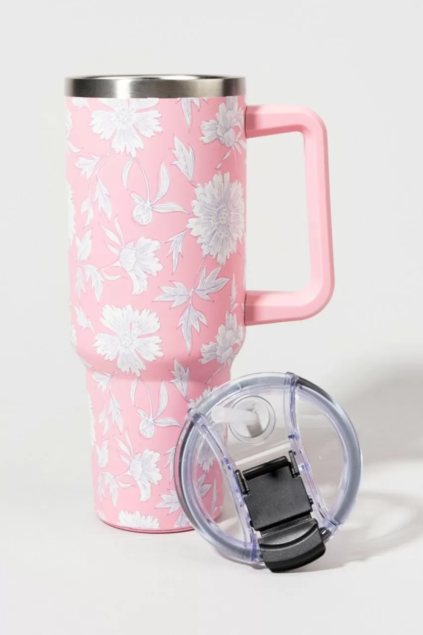 Francesca's Janet Floral 40Oz Stainless Steel Mug