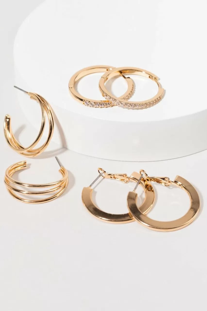 Francesca's Janie Hoop Earring Set