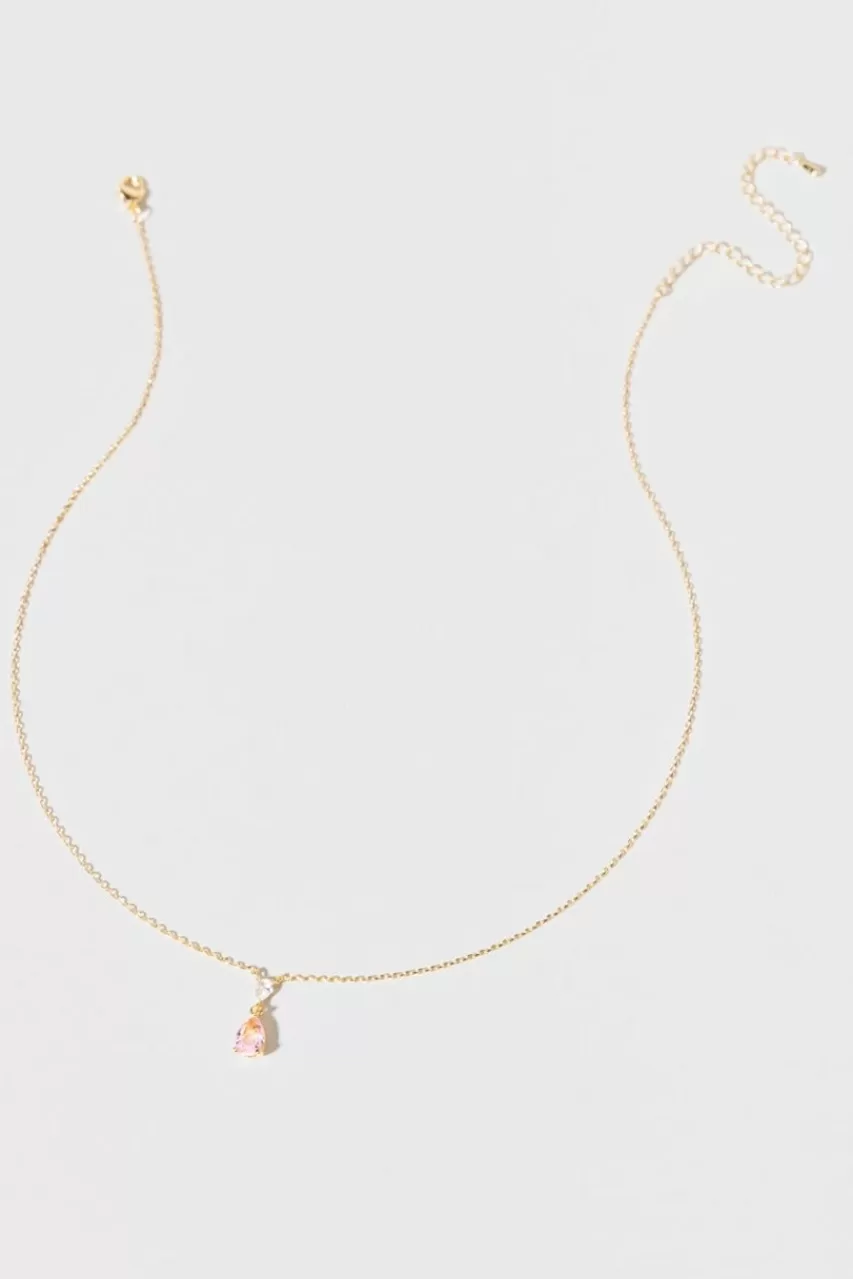 Francesca's Janine Crystal Drop Pendant Necklace