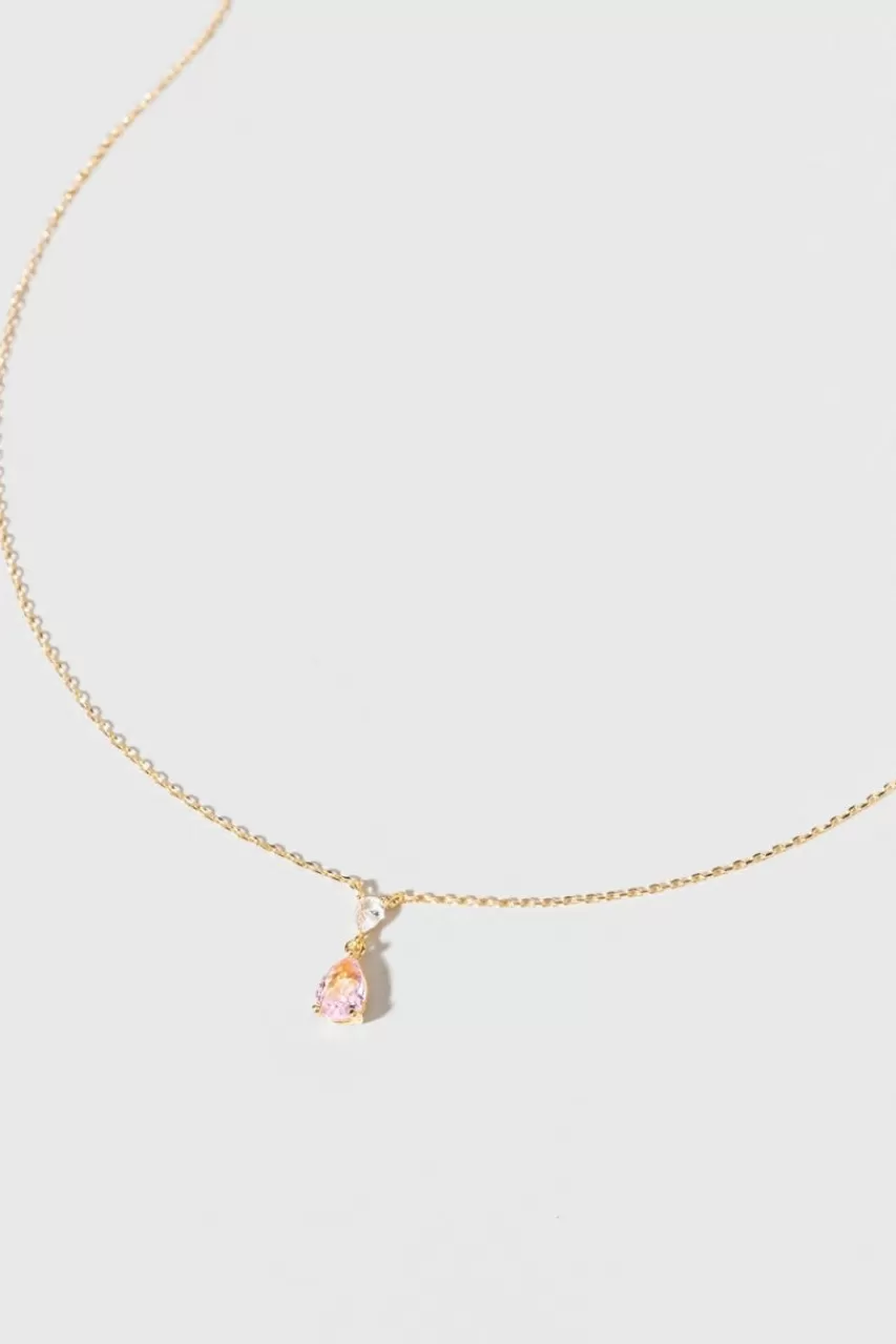 Francesca's Janine Crystal Drop Pendant Necklace