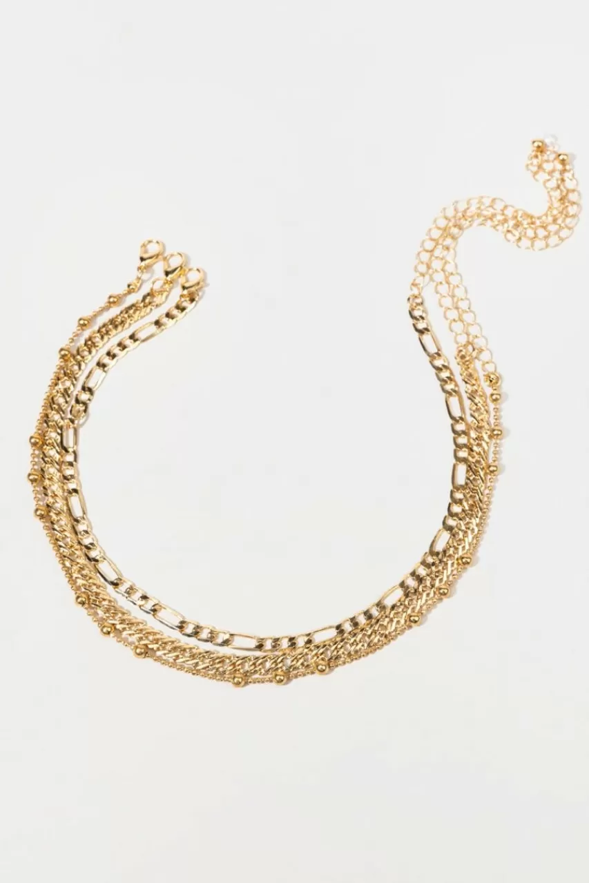 Francesca's Jannette Heavy Chain Choker Set