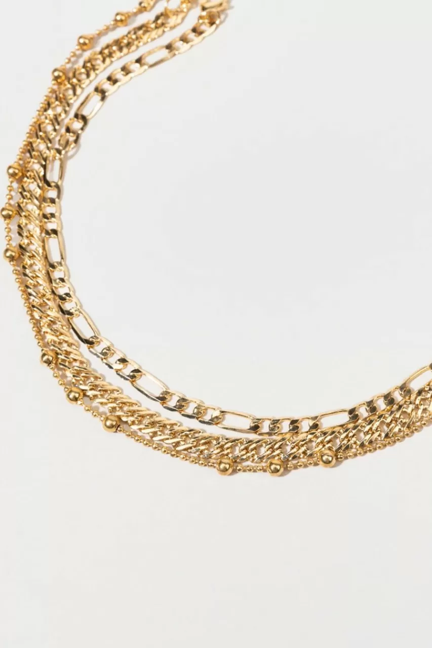 Francesca's Jannette Heavy Chain Choker Set