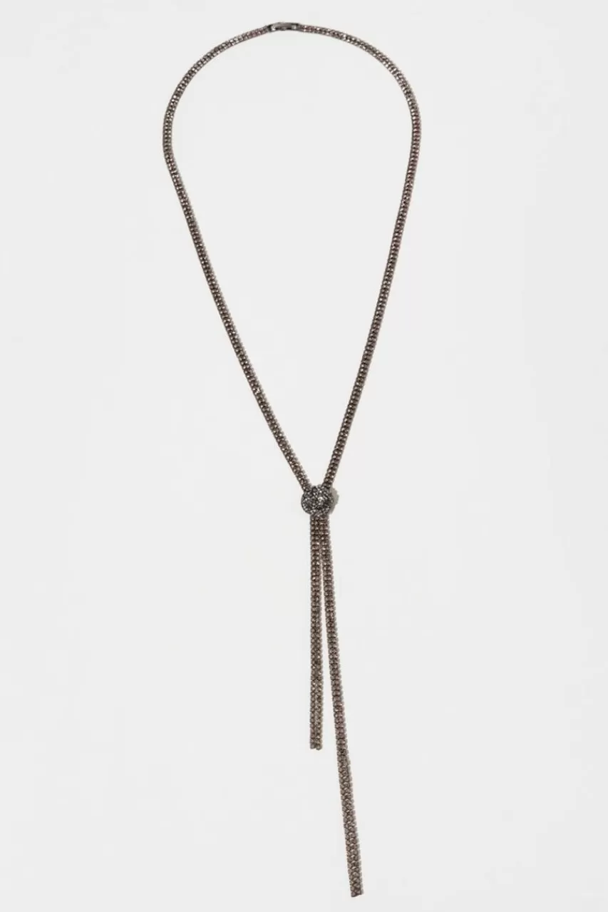 Francesca's Jasmine Hematite Pendant Necklace