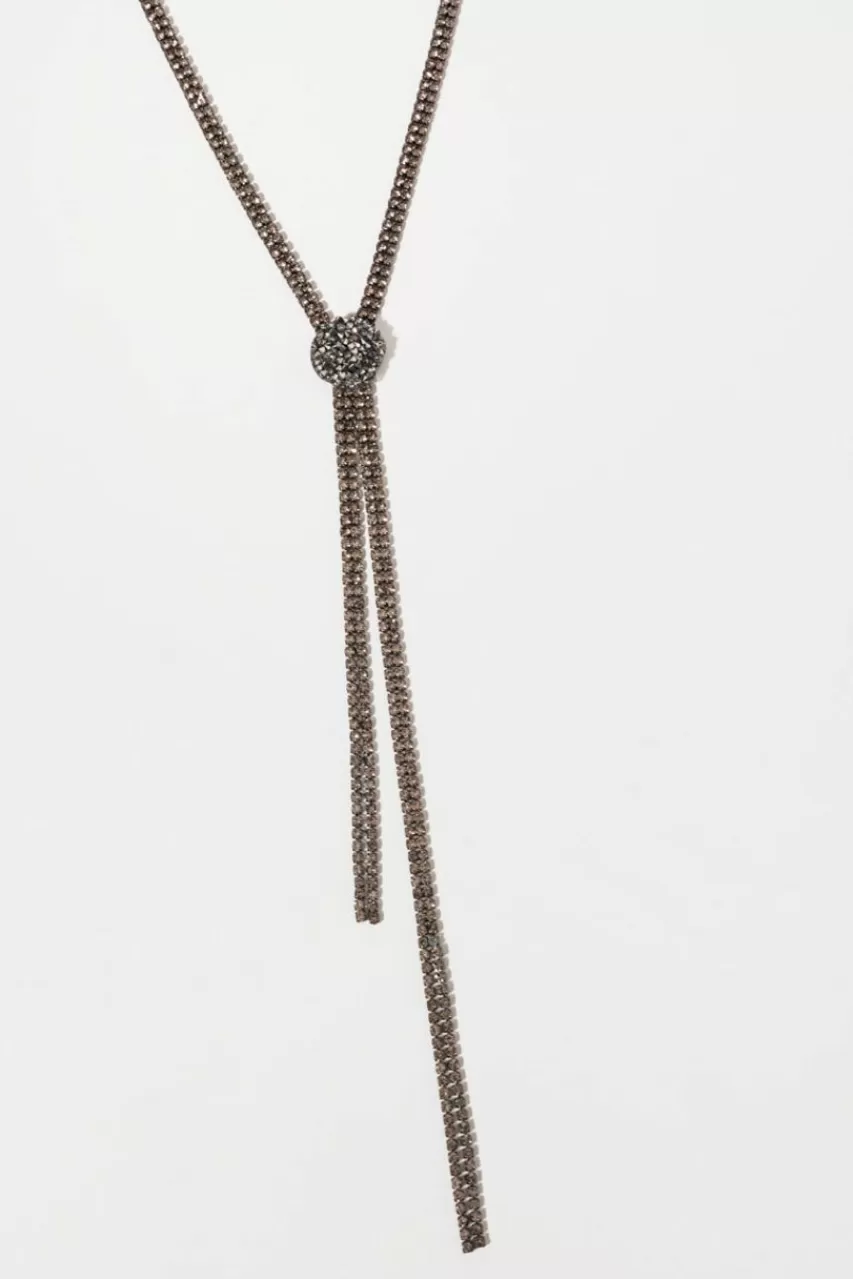 Francesca's Jasmine Hematite Pendant Necklace