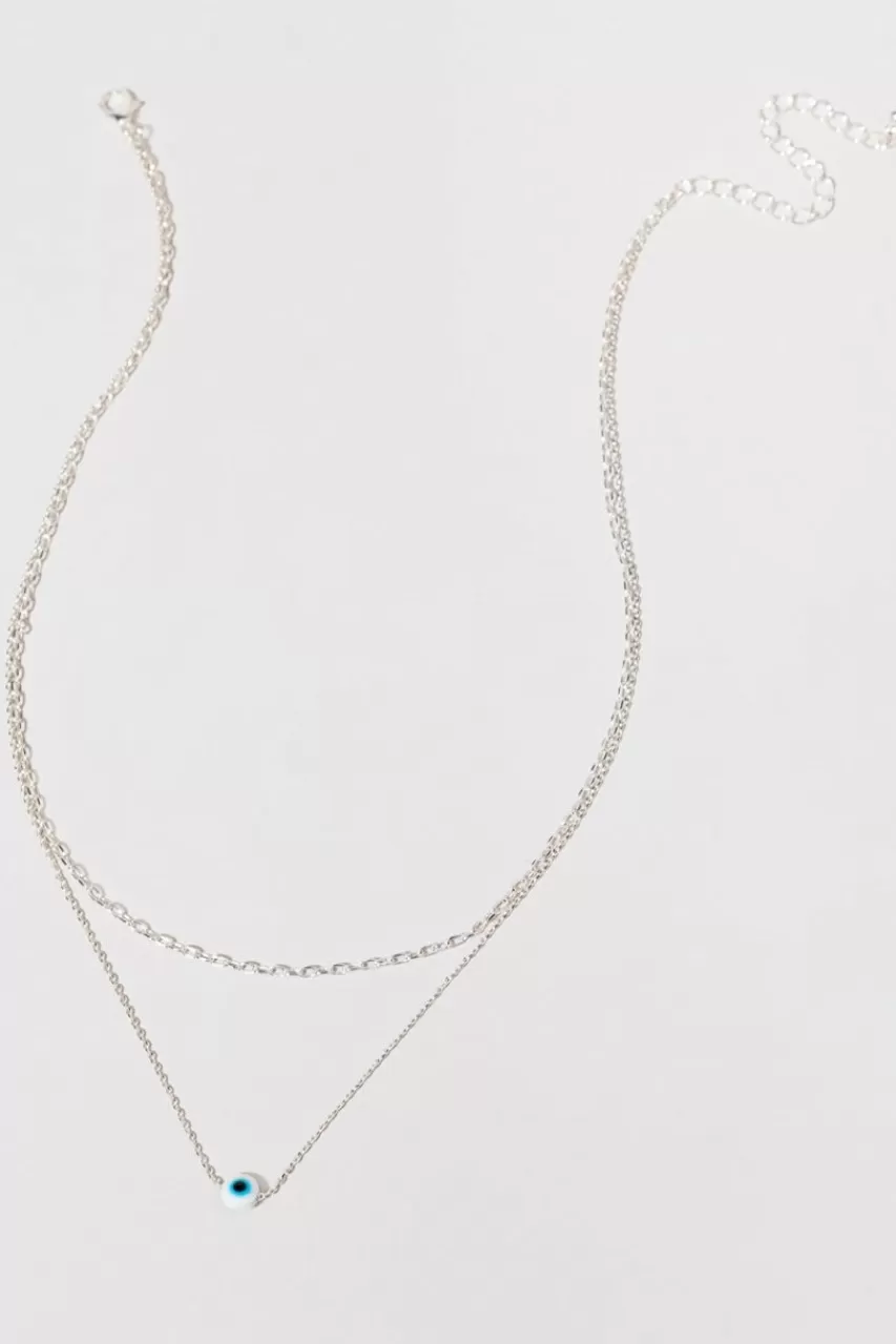 Francesca's Jeni Evil Eye Pendant Necklace