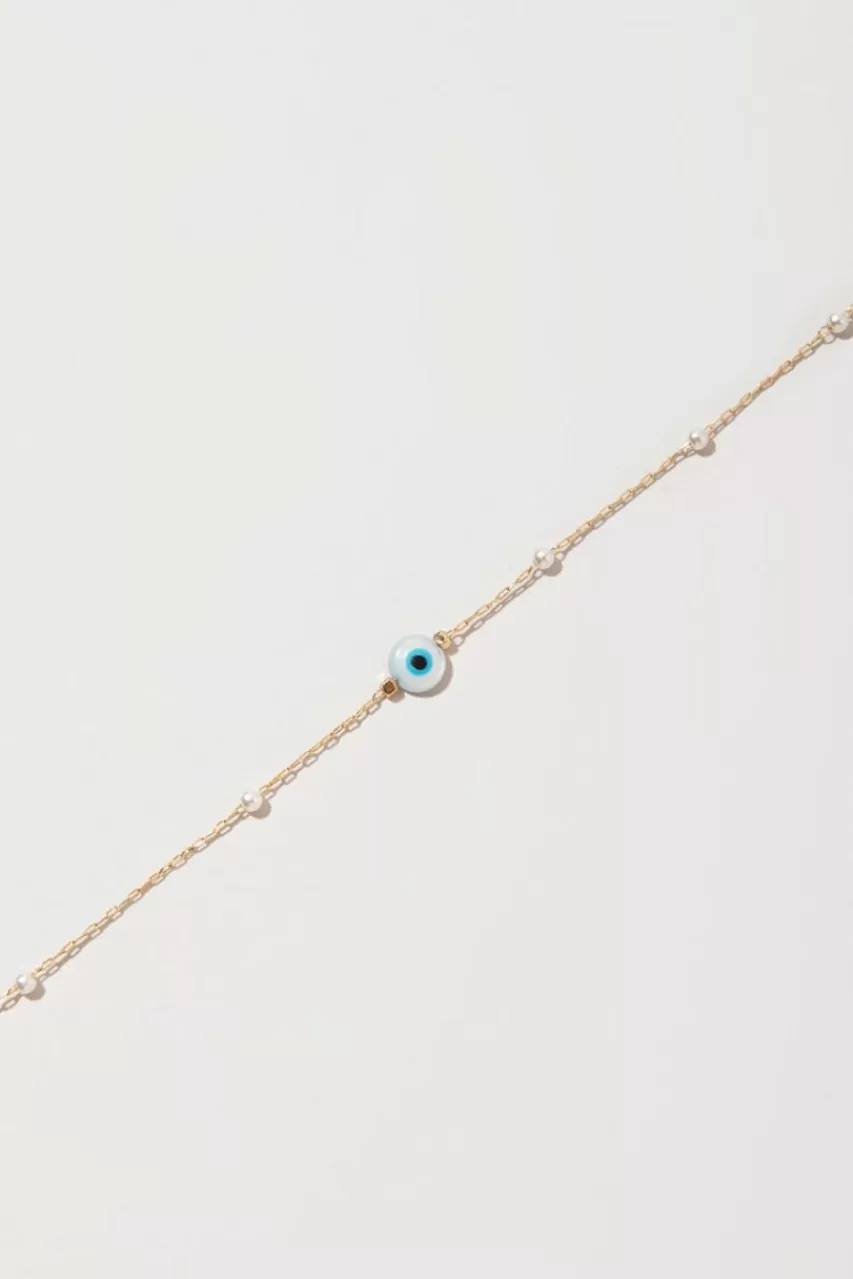 Francesca's Jenna Evil Eye Pearl Anklet