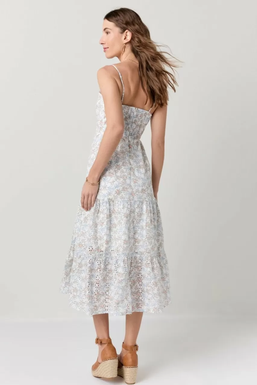 Francesca's Joelle Floral Eyelet Maxi Dress