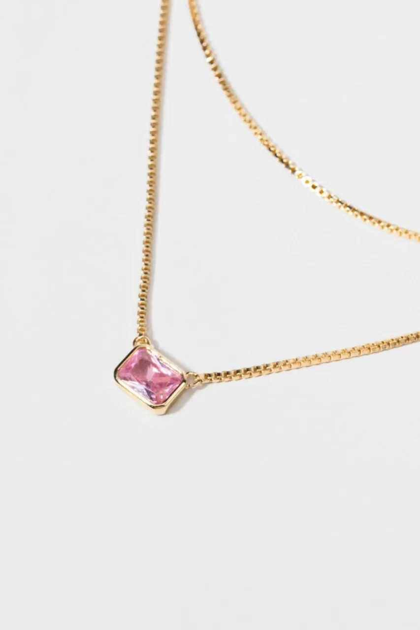 Francesca's Josefina Baguette Stone Station Necklace