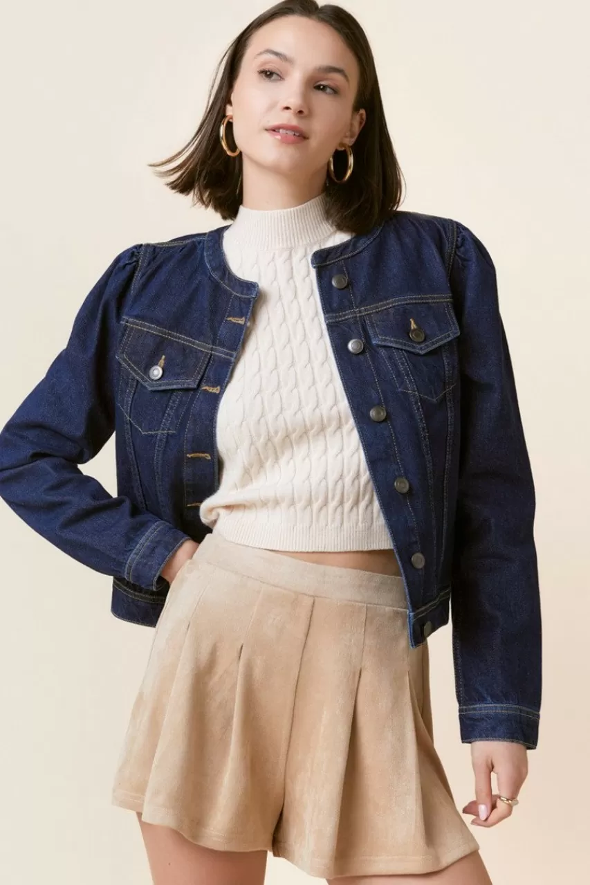 Francesca's Josie Suede Pleaded Shorts