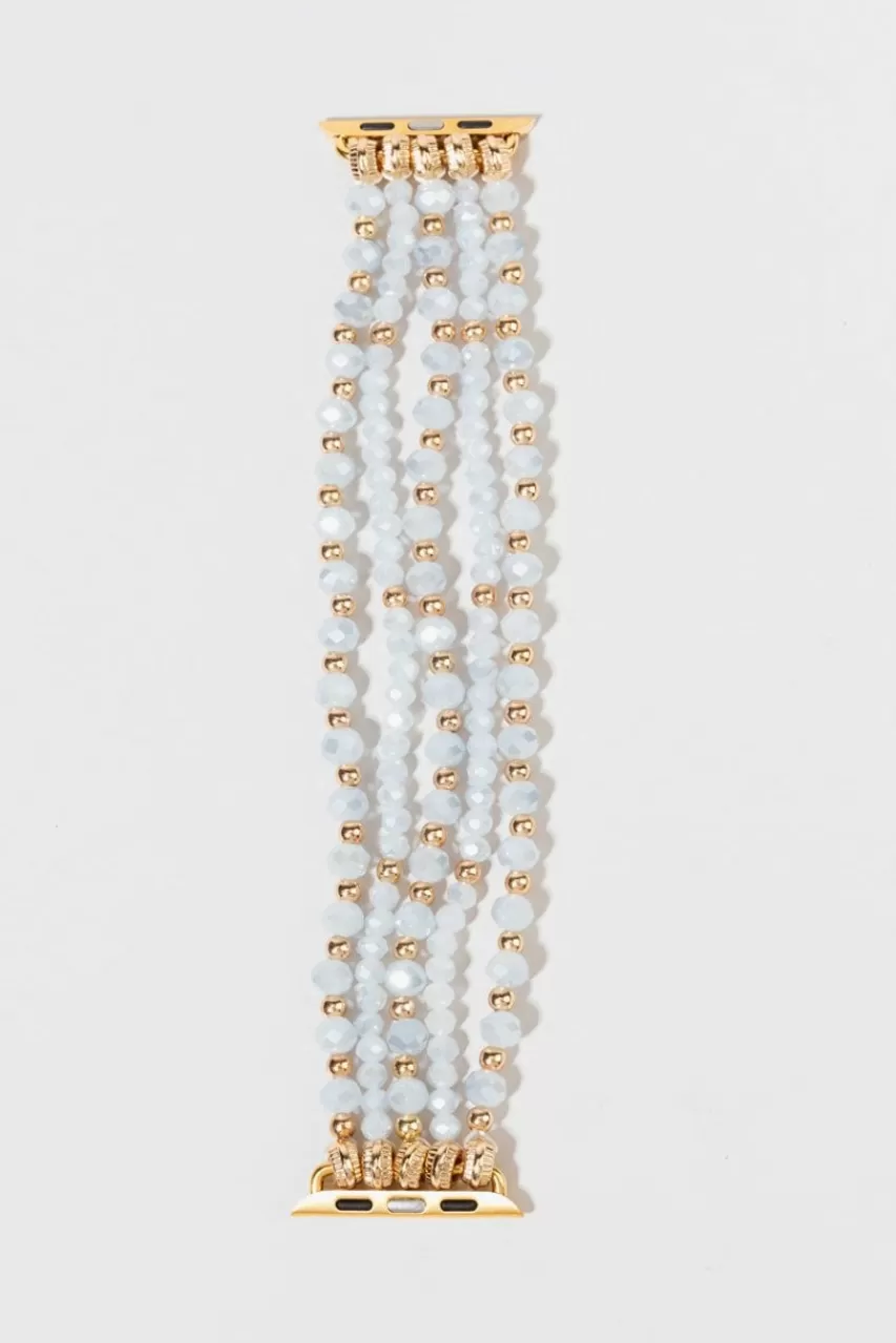 Francesca's Julie Blue Glass Bead Watch Strap