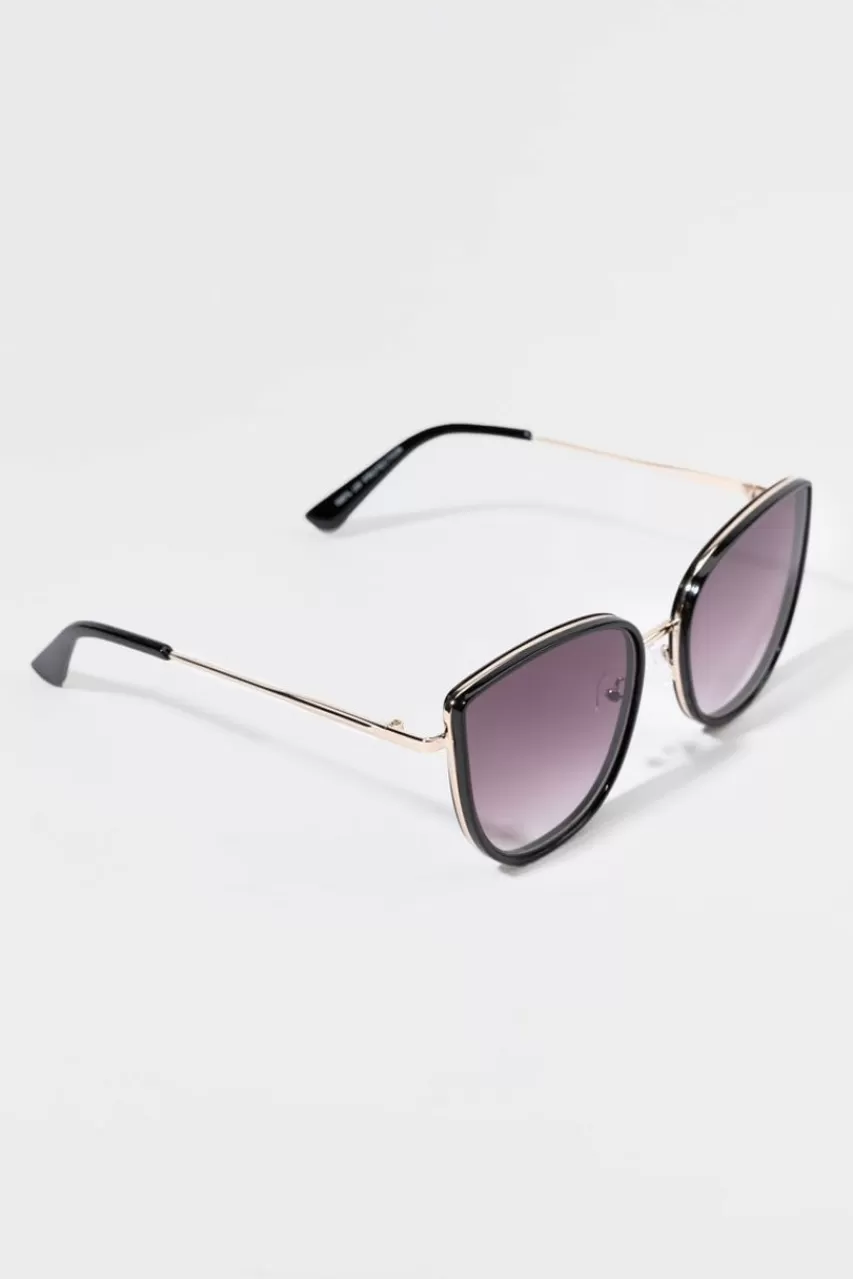Francesca's Kaitlyn Slim Frame Cat Eye Sunglasses