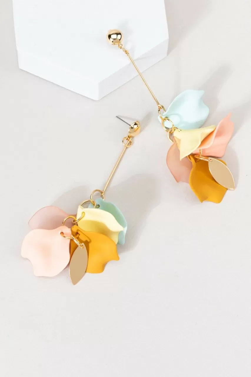 Francesca's Kathy Color Petal Drop Earrings