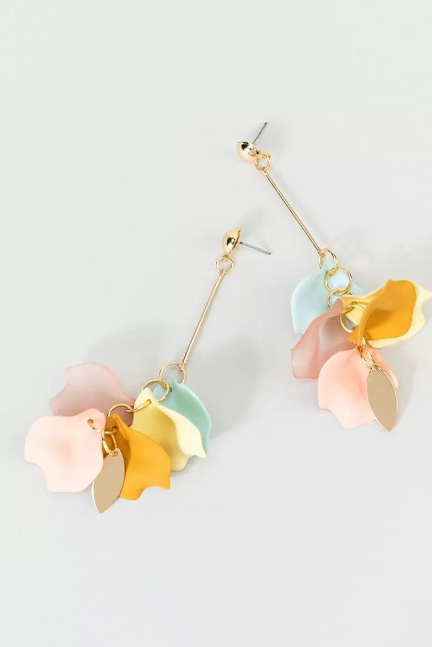 Francesca's Kathy Color Petal Drop Earrings