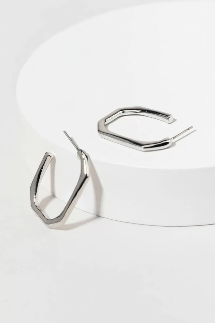 Francesca's Kayla Long Octagon Earrings