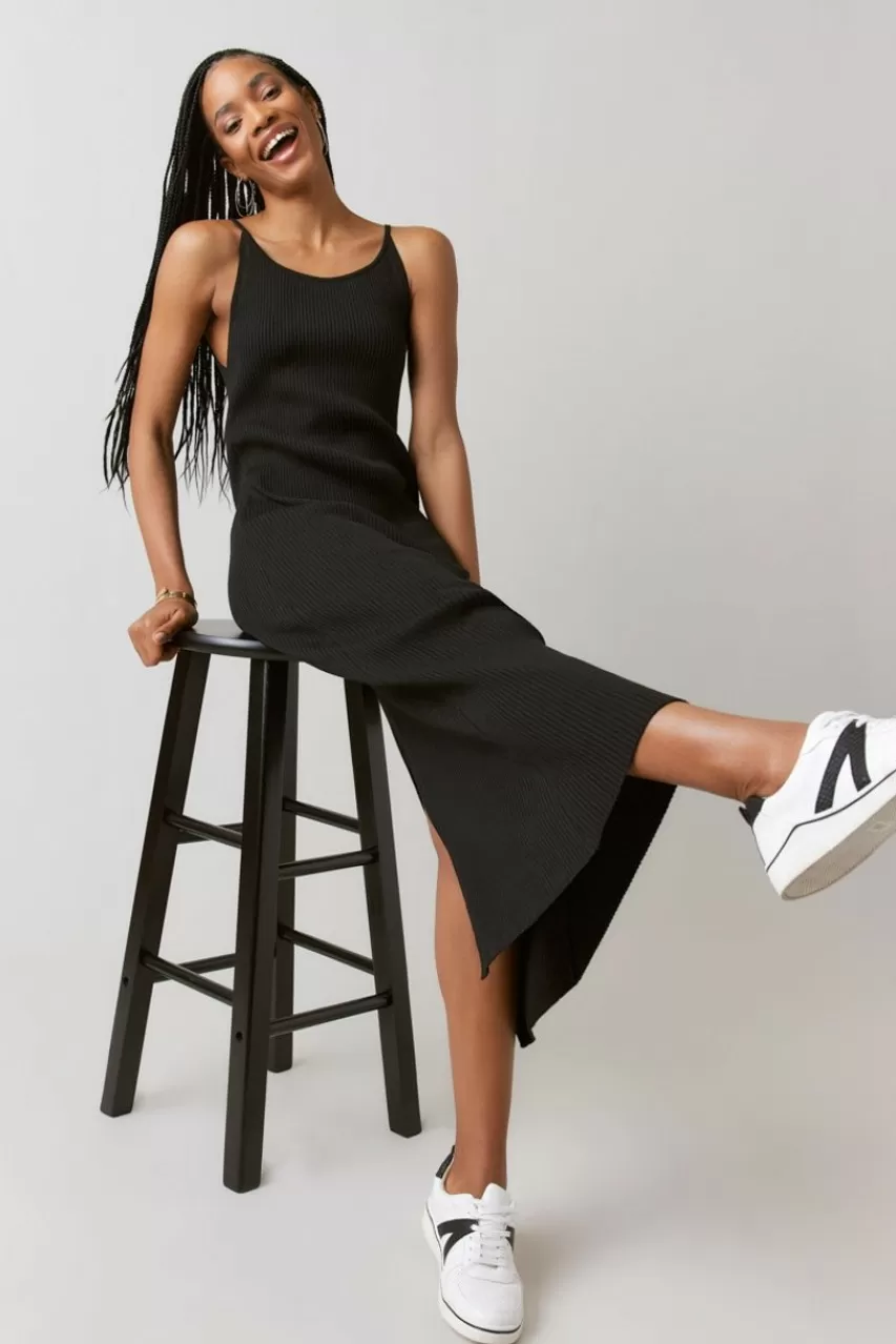 Francesca's Kaylee Rib Knit Maxi Dress