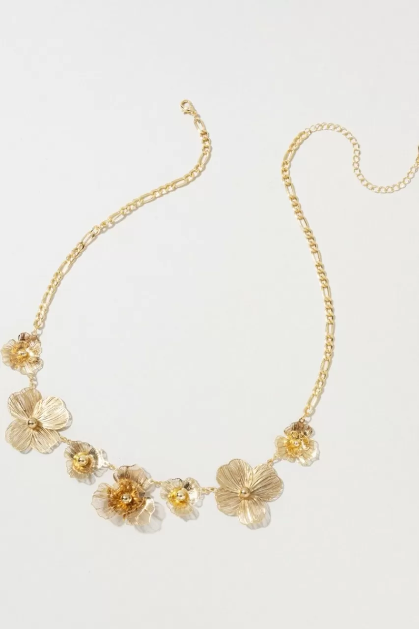 Francesca's Kaylin En Flower Necklace