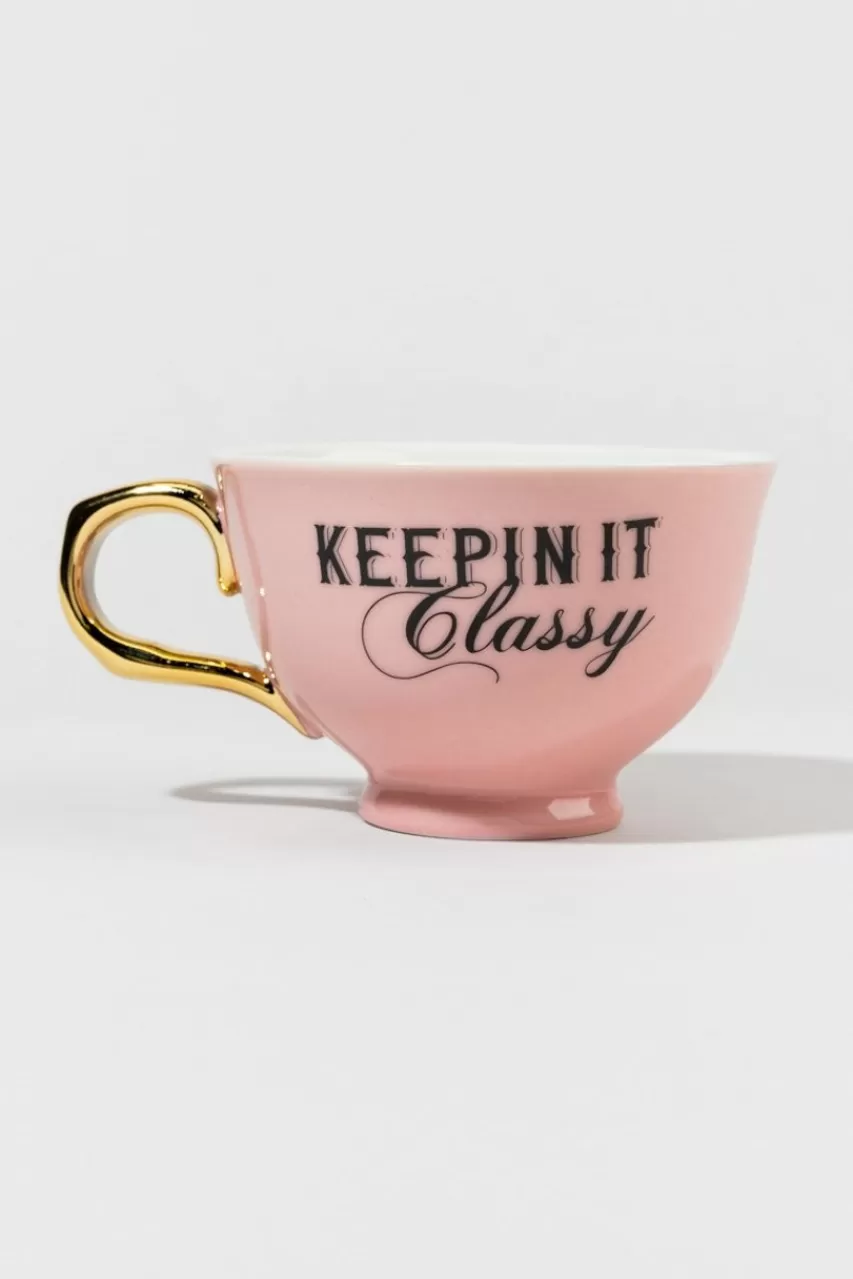 Francesca's Keeping It Classy Porcelain Mug