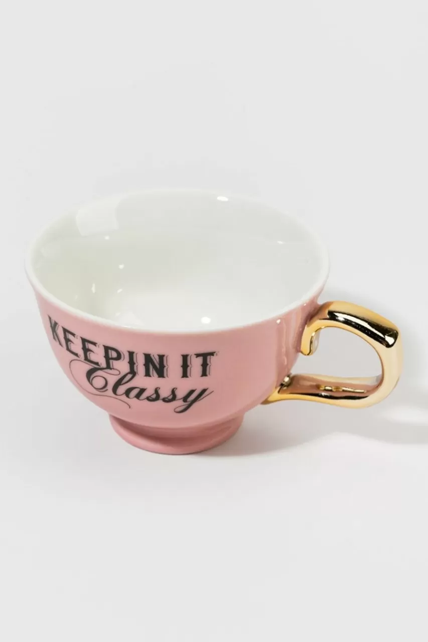 Francesca's Keeping It Classy Porcelain Mug