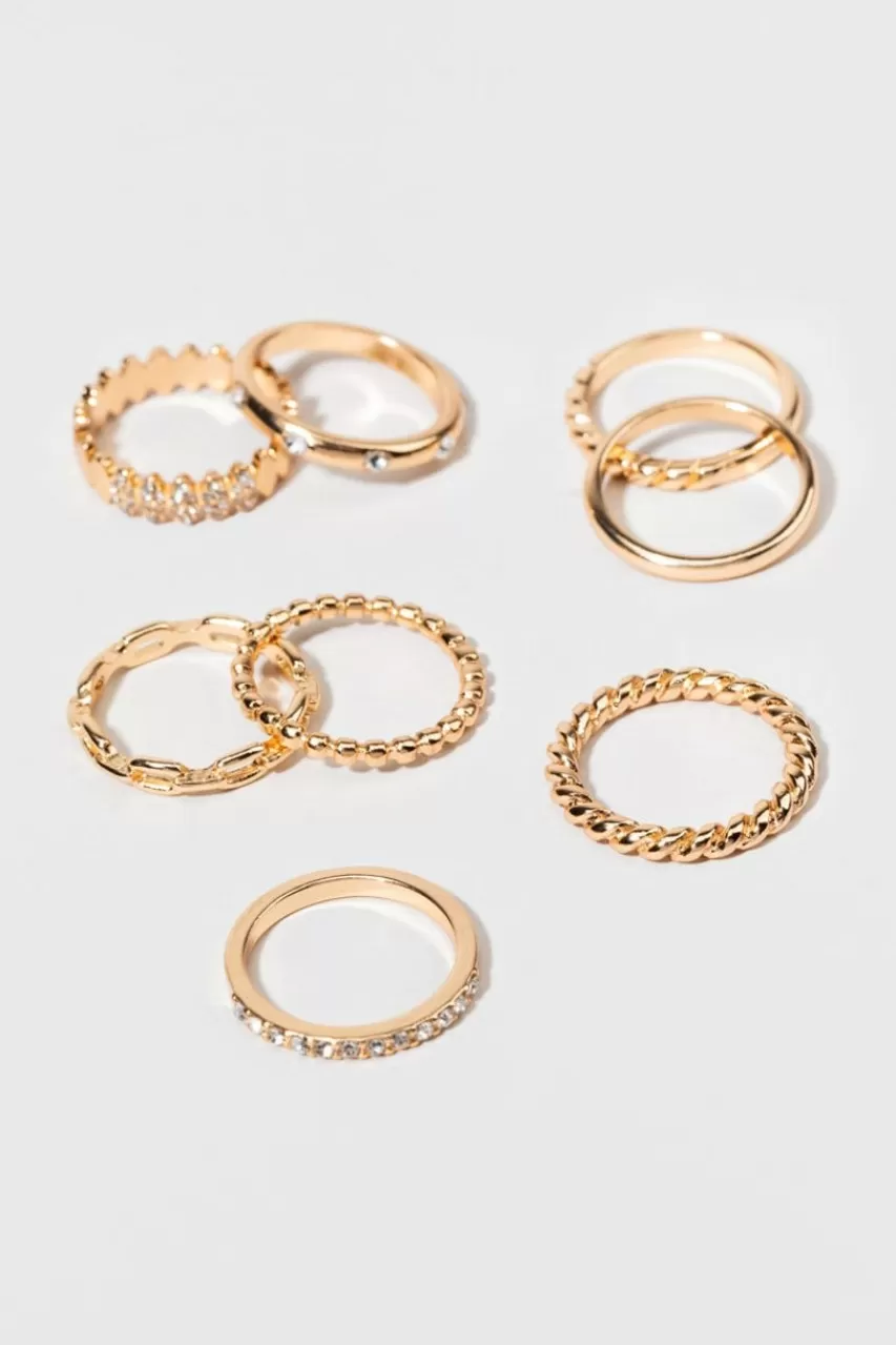 Francesca's Kennedy Slim Rings Set