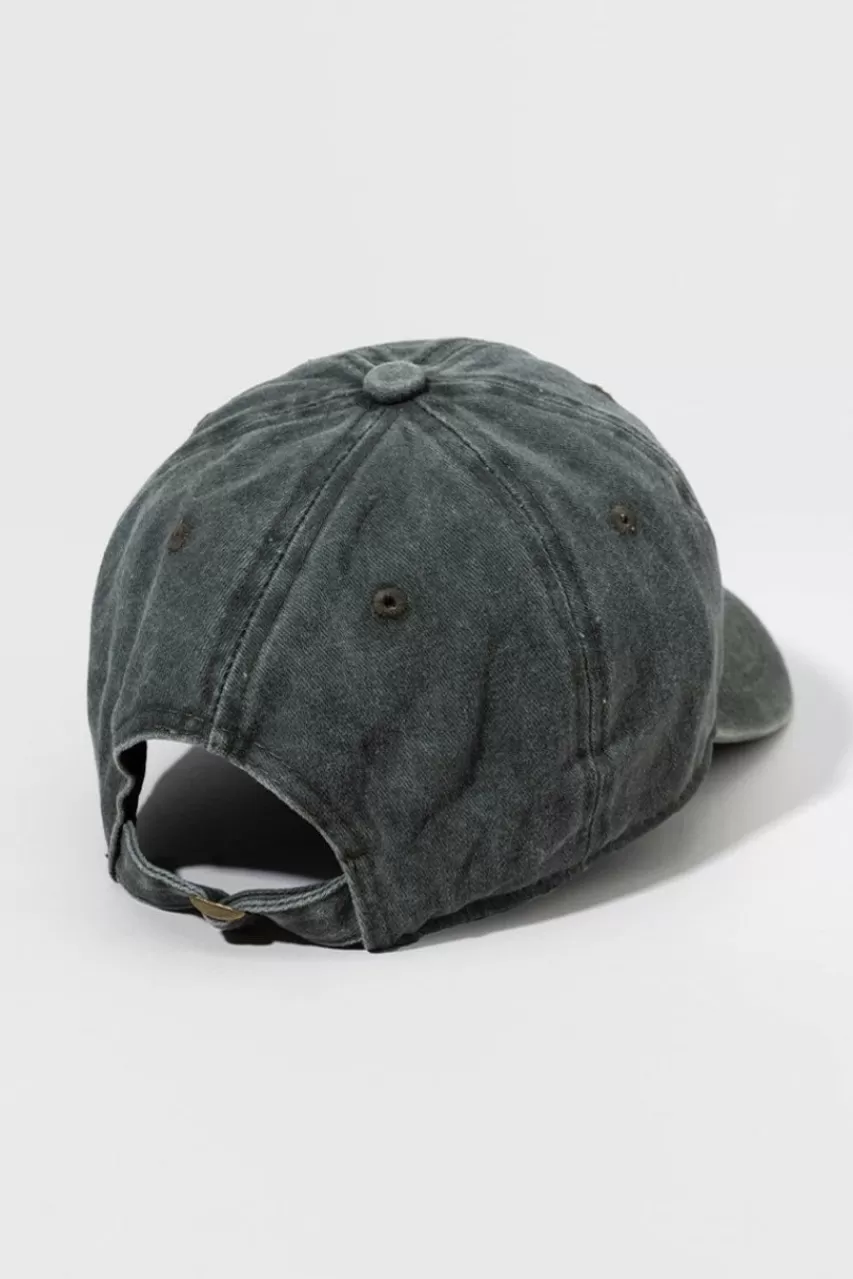 Francesca's Kim Heart Embroidered Baseball Hat