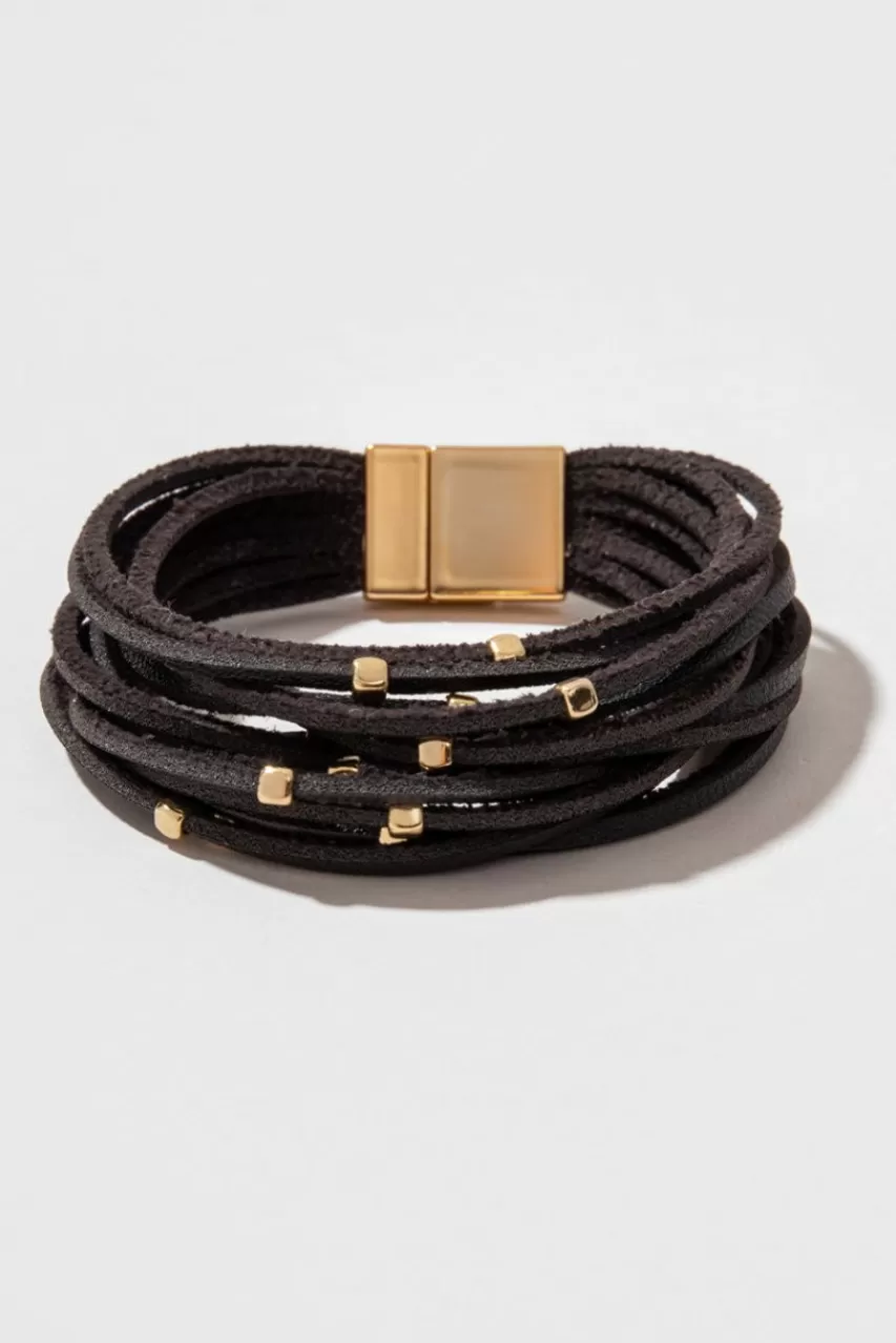 Francesca's Kimberly Beaded Leather Strap Bracelet