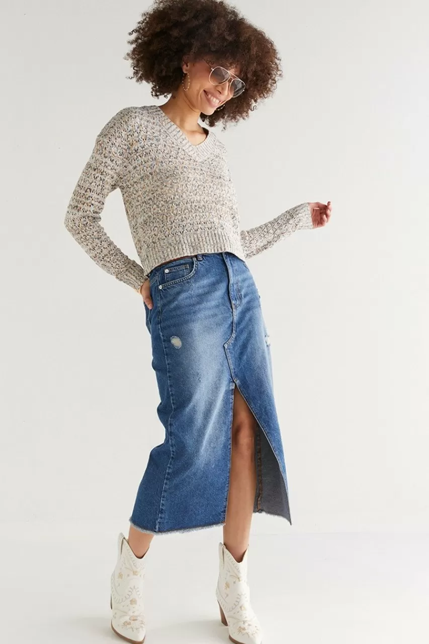Francesca's Kristin Yarn Knit Pullover Sweater