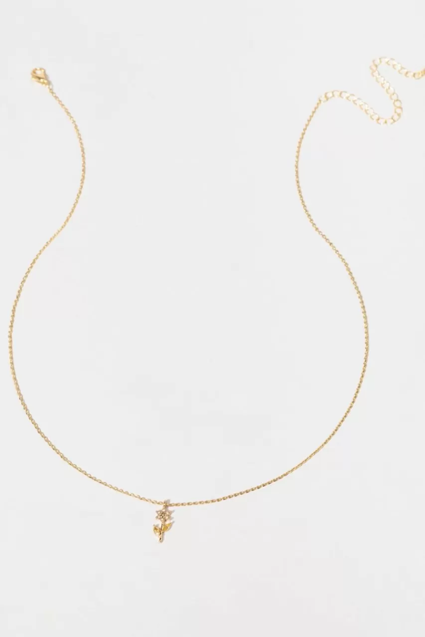 Francesca's Lauren Flower Pendant Necklace