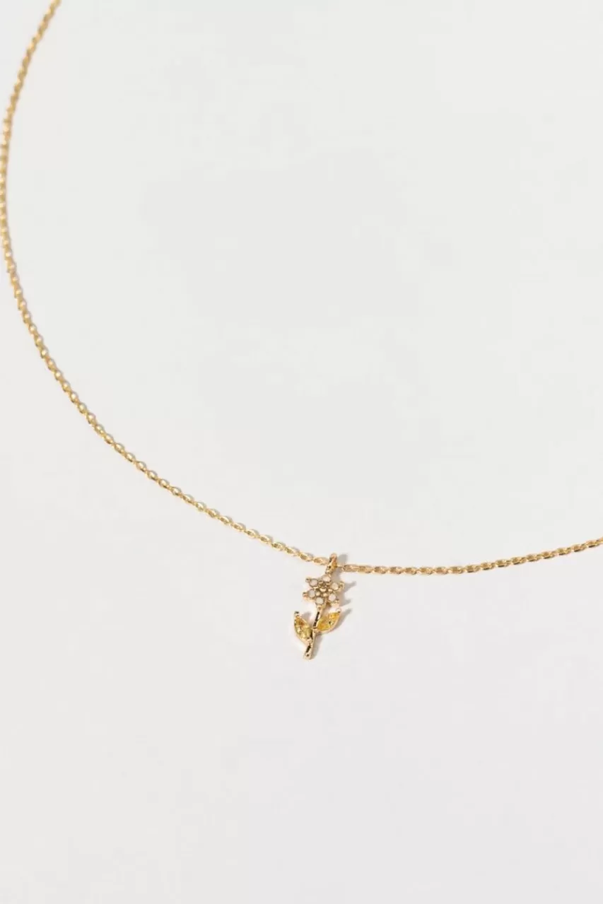 Francesca's Lauren Flower Pendant Necklace