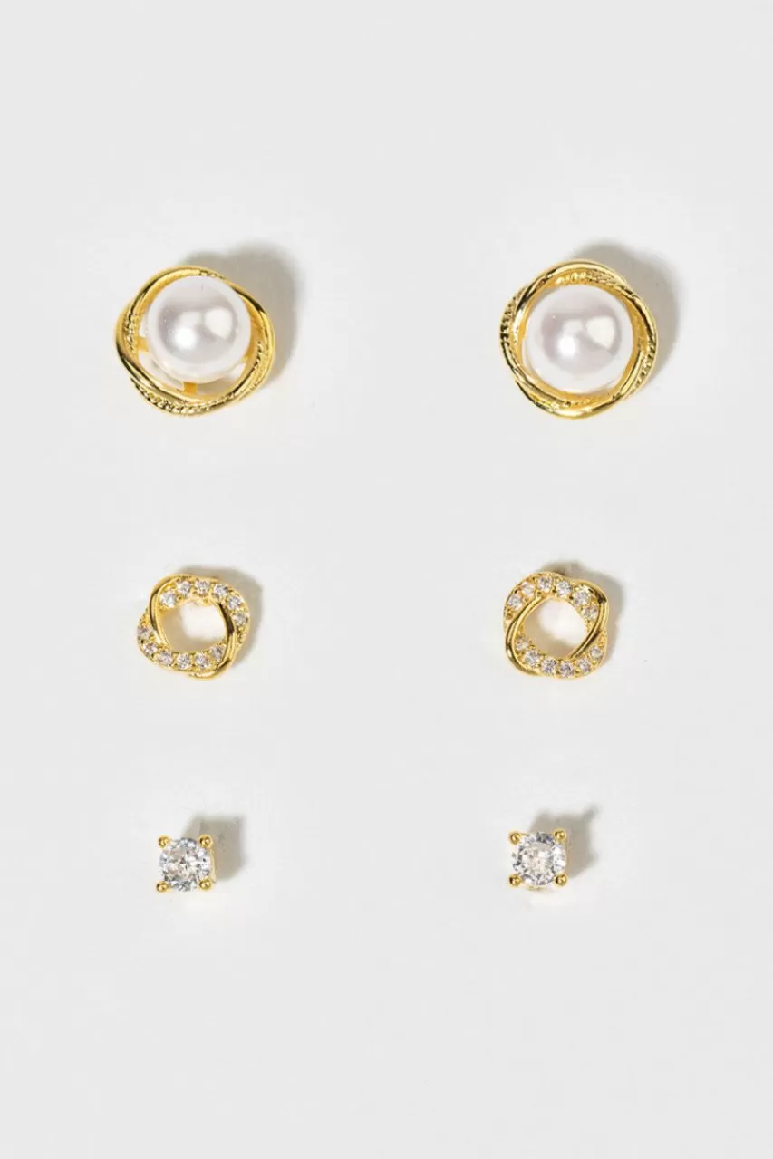 Francesca's Layne Vintage Stud Earring Set