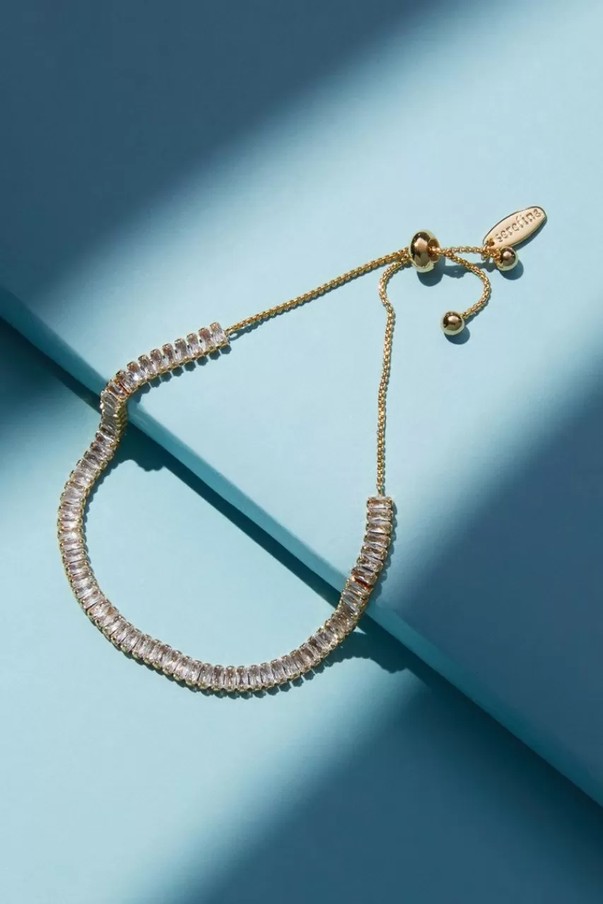 Francesca's Leanna Baguette Pull Tie Bracelet
