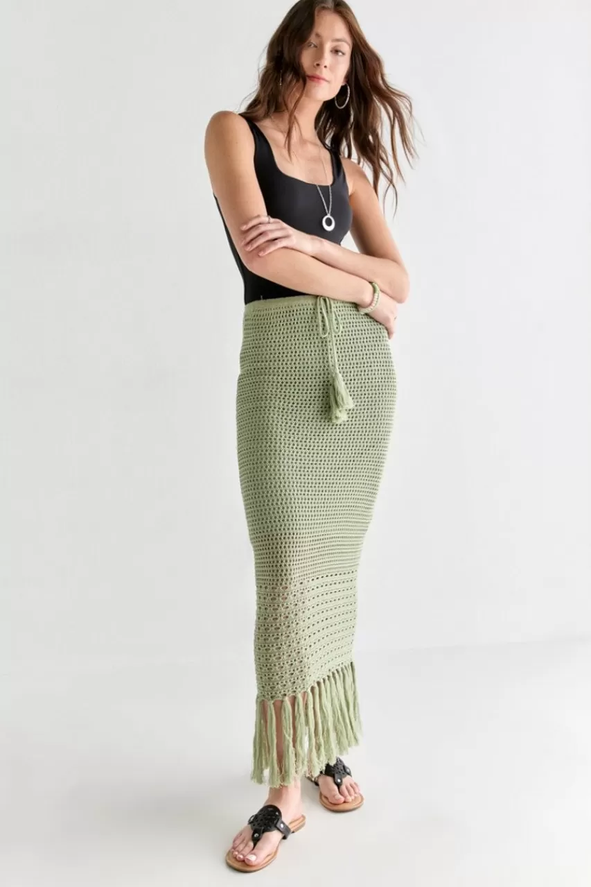 Francesca's Lenore Crochet Tassel Skirt