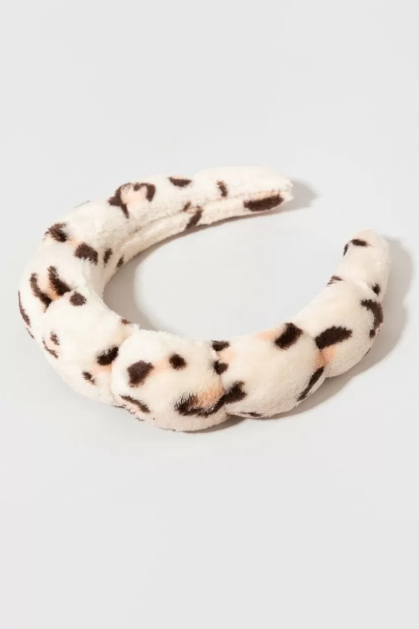Francesca's Leslie Leopard Puffy Spa Headband