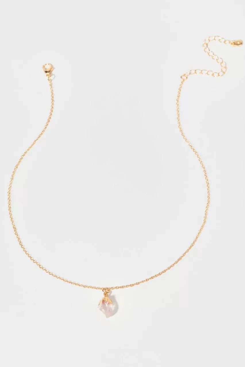 Francesca's Leslie Quartz Manifesting Pendant Necklace