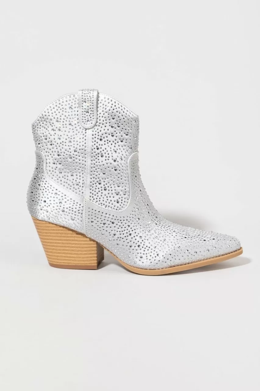Francesca's Leslie Rhinestones Western Boots