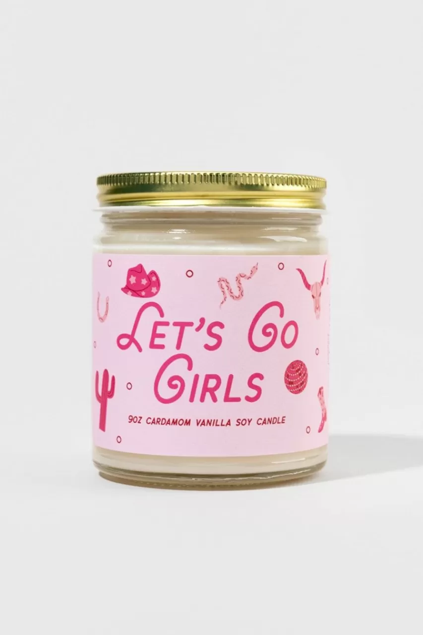 Francesca's Lets Go Girls 9Oz Candle Jar
