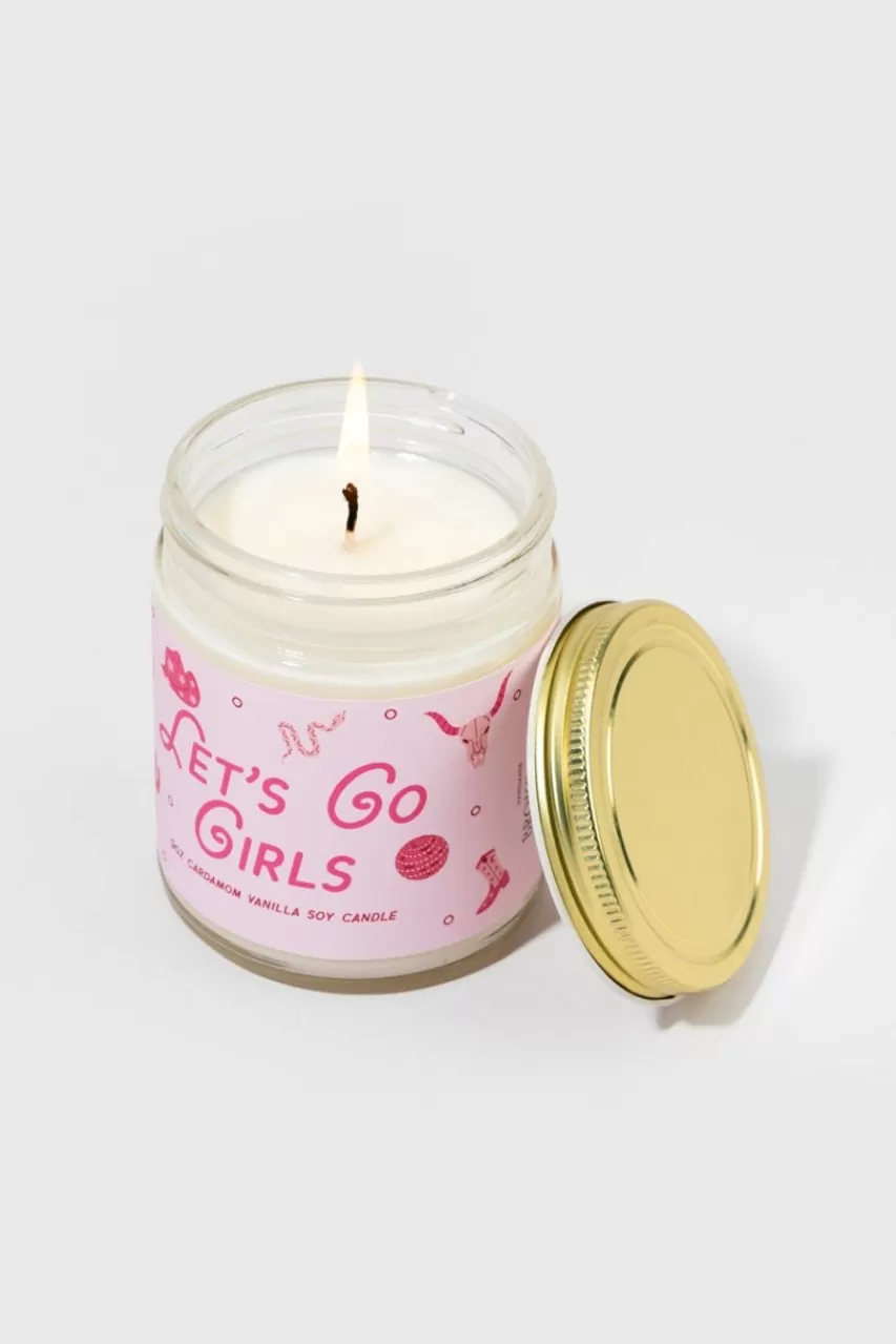 Francesca's Lets Go Girls 9Oz Candle Jar