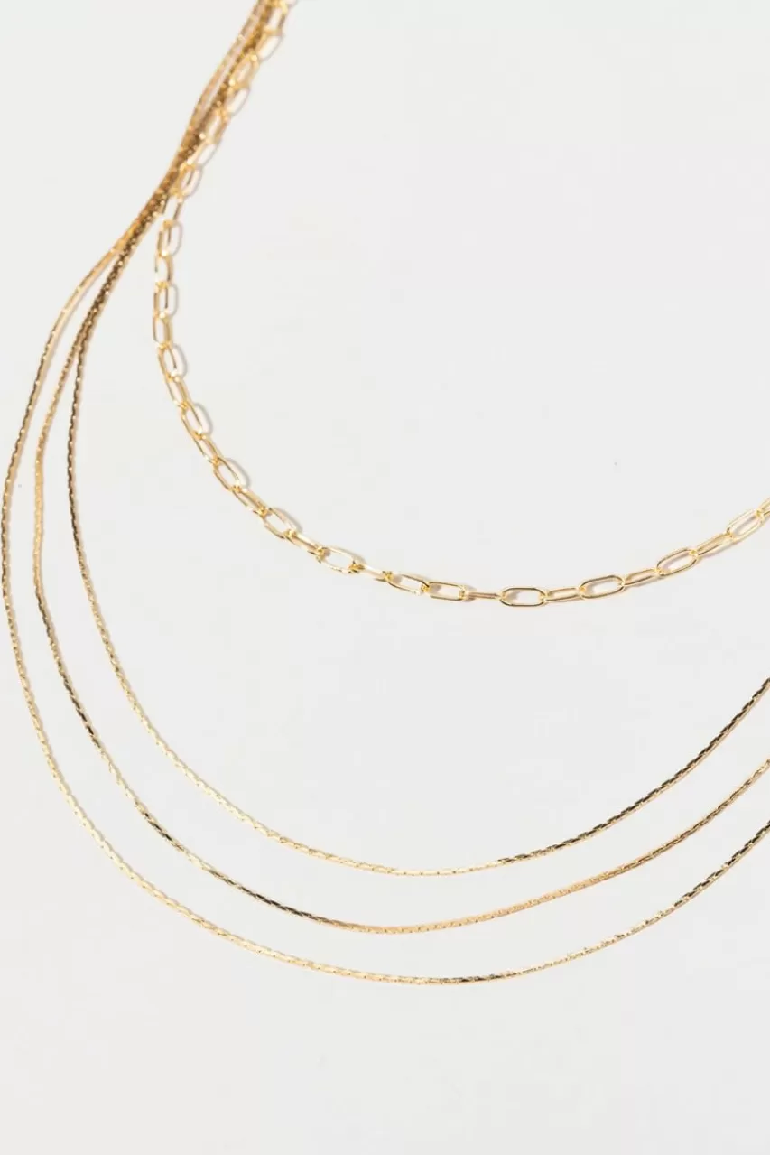 Francesca's Lilah Multi Layer Metal Necklace