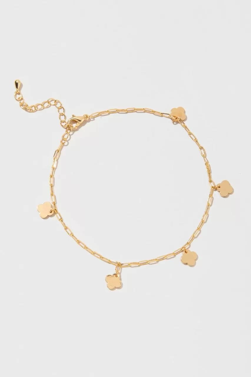 Francesca's Lilian Shaky Clovers Anklet