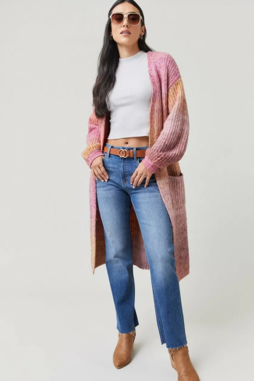 Francesca's Lillian Mid Rise Straight Denim Jeans