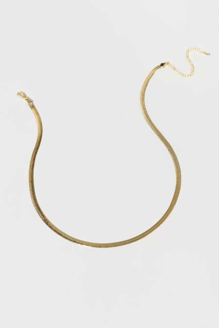 Francesca's Lily 14K Dipped Snake Chain Necklace