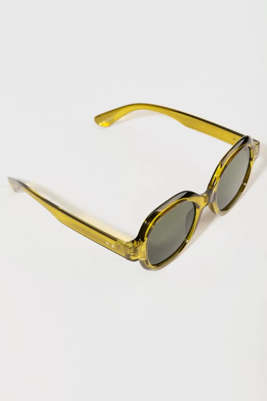 Francesca's Lily Round Chunky Sunglasses