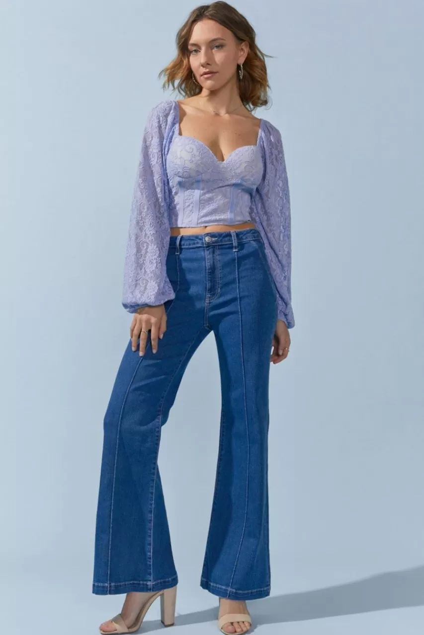 Francesca's Lindsay Front Seam Bootcut Jeans
