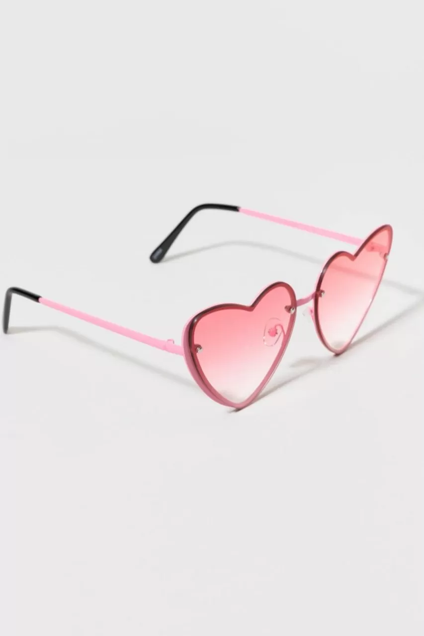 Francesca's Lori Hot Heart Sunglasses