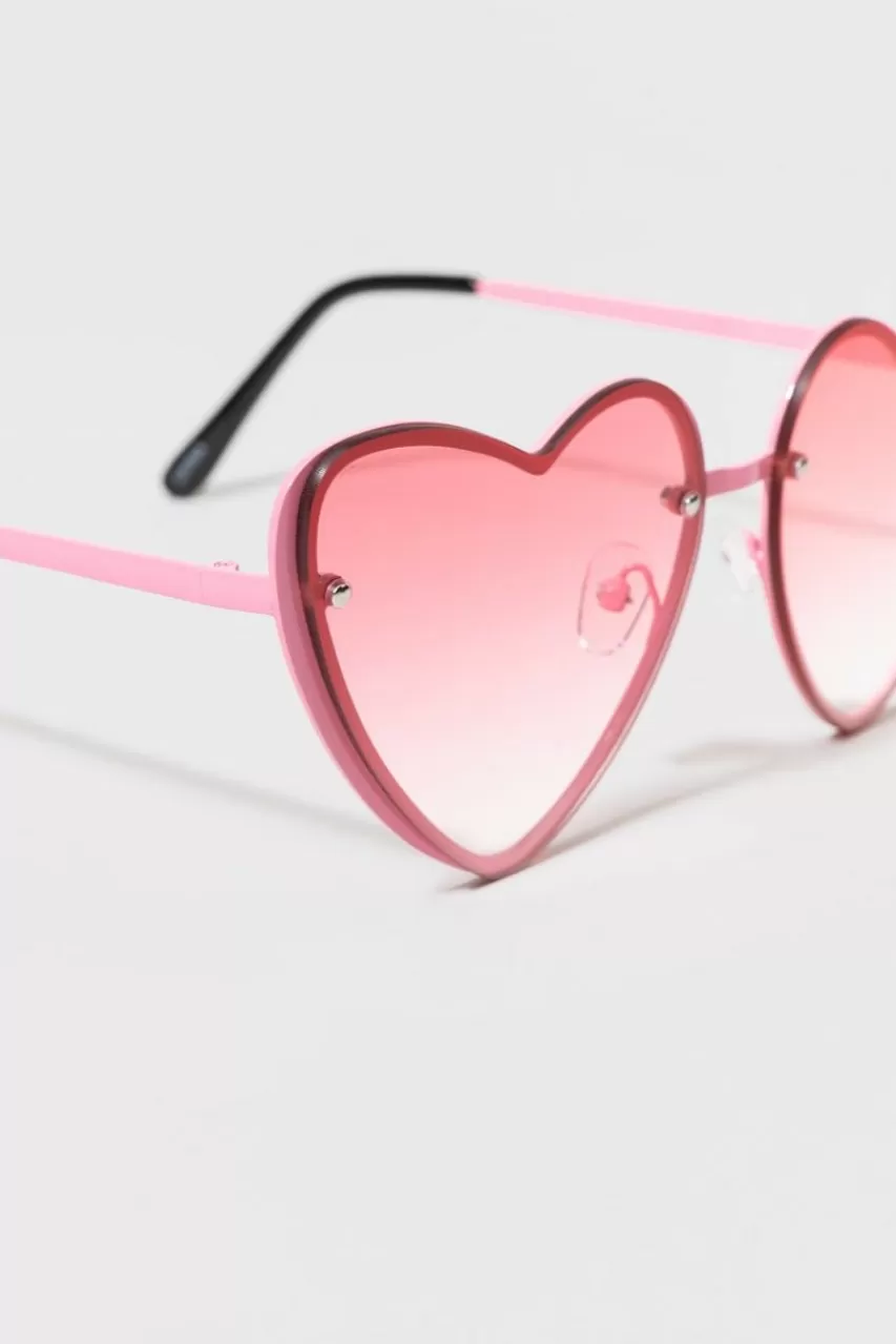 Francesca's Lori Hot Heart Sunglasses