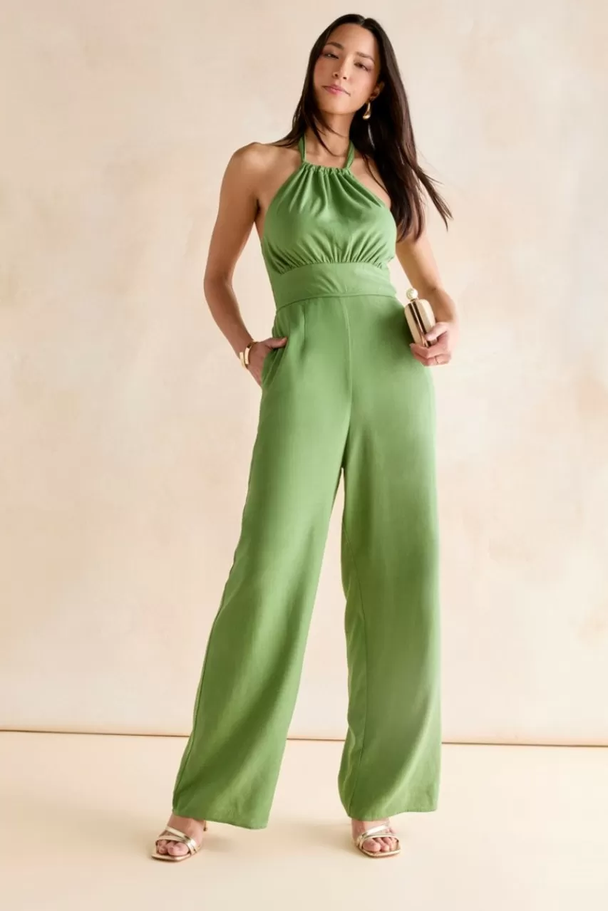 Francesca's Lorrie Halter Jumpsuit