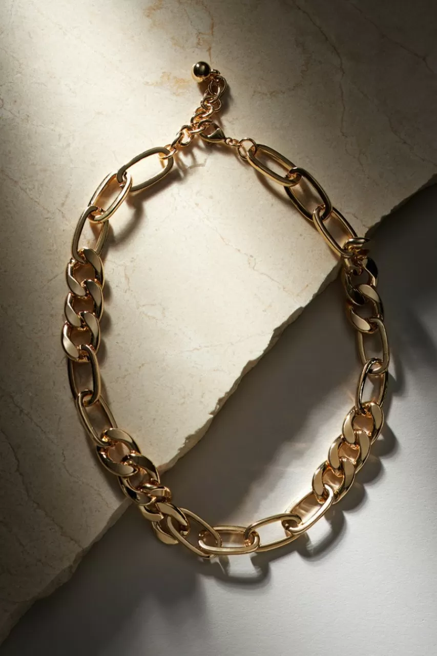 Francesca's Luxe 14K Plated Chunky Chain Necklace